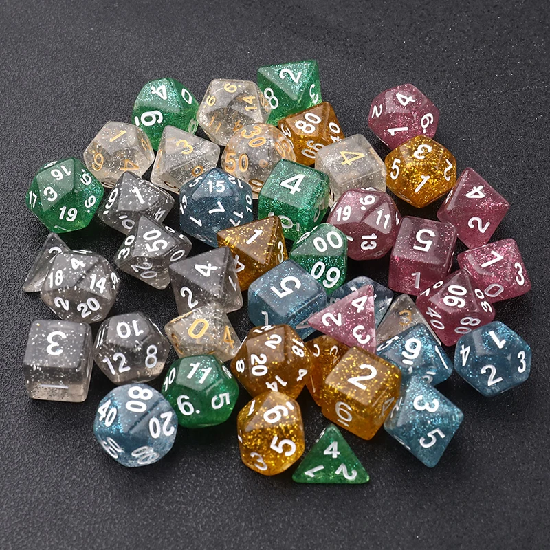 

7Pcs/set Acrylic Polyhedral Double-Colors Game Dice For RPG Dungeons And Dragons DND PRTG D20 D12 D10 D8 D6 D4 Table Game