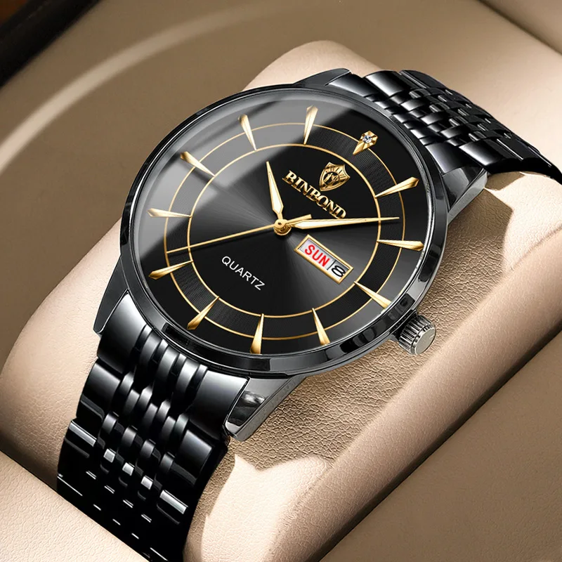 BINBOND New Mens Quartz Watches Top Brand Luxury Stainless Steel Strap Waterproof Week Date Fashion Men Watch Relogio Masculino
BINBOND New Mens Quartz Watches Top Brand Luxury Stainless Steel Strap Waterproof Week Date Fashion Men Watch Relogio Masculino