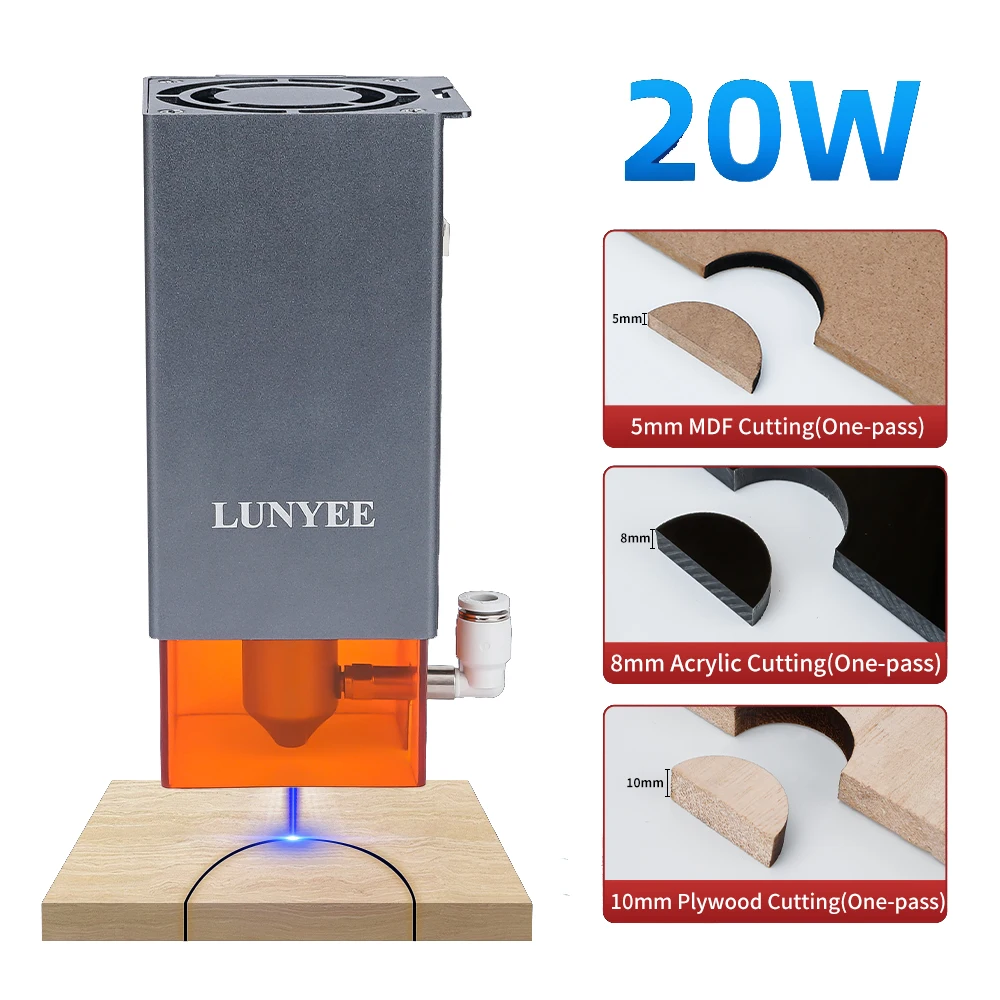 Головка Лазерная с 4 диодами и поддержкой воздуха, 24 В, 20 Вт 
Головка Лазерная с 4 диодами и поддержкой воздуха, 24 В, 20 Вт