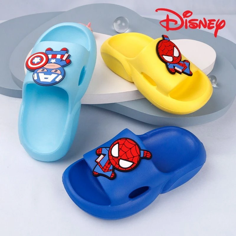

New Children Slippers Summer Baby Boys Girls Cartoon Spider Man Captain America Sandals Kids Indoor Non-slip Beach Shoes 170-220