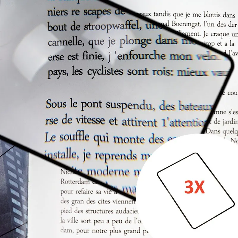 A5 Full Page Large Magnifier Screen X3 Ultra-Thin Magnifying Reading Aid Reading Book Page Prints Maps 12x18cm Pvc
A5 Full Page Large Magnifier Screen X3 Ultra-Thin Magnifying Reading Aid Reading Book Page Prints Maps 12x18cm Pvc