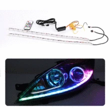 Car LED Headlight DRL Daytime Running Light Auto Atmosphere Ambient Strip Light With RGB Remote Control Arrow Tear Eye Lights
Car LED Headlight DRL Daytime Running Light Auto Atmosphere Ambient Strip Light With RGB Remote Control Arrow Tear Eye Lights