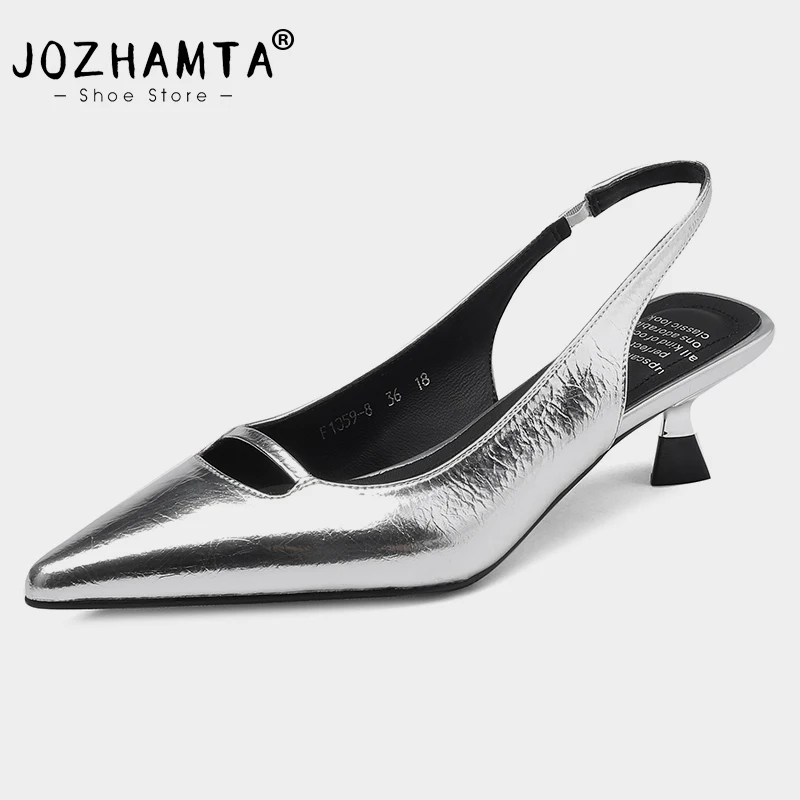 JOZHAMTA Size 34-42 Sandals Elegant Woman Shoes With Medium Heels Real Leather Summer Shoes For Women 2023 Fashion Kitten Heel
JOZHAMTA Size 34-42 Sandals Elegant Woman Shoes With Medium Heels Real Leather Summer Shoes For Women 2023 Fashion Kitten Heel