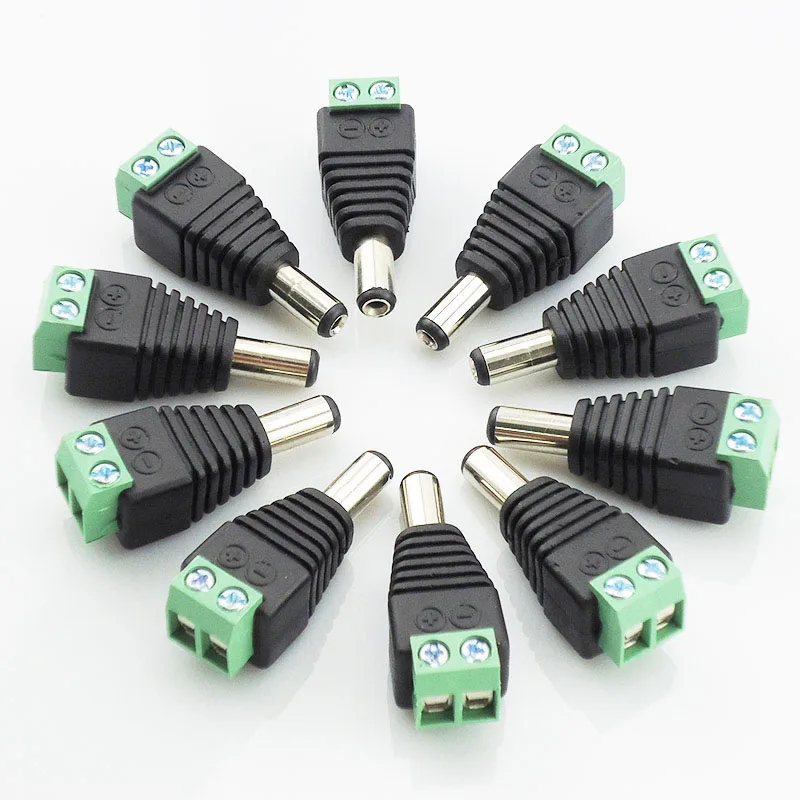 10pcs/lot 2.1x5.5mm bnc connector DC Male Adapter Surveillance System Power Supply for CCTV IP Camera cctv accessories w1
10pcs/lot 2.1x5.5mm bnc connector DC Male Adapter Surveillance System Power Supply for CCTV IP Camera cctv accessories w1