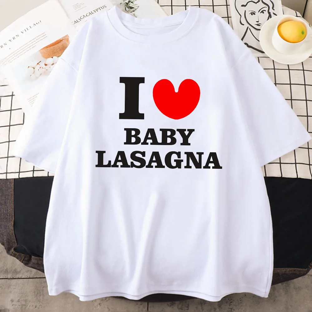 I Love Baby Lasagna T Shirt Man Women Hip Hop Fashion Harajuku Pure Fans Tees T-shirt Casual Oversized Cotton T-shirt Streetwear
I Love Baby Lasagna T Shirt Man Women Hip Hop Fashion Harajuku Pure Fans Tees T-shirt Casual Oversized Cotton T-shirt Streetwear