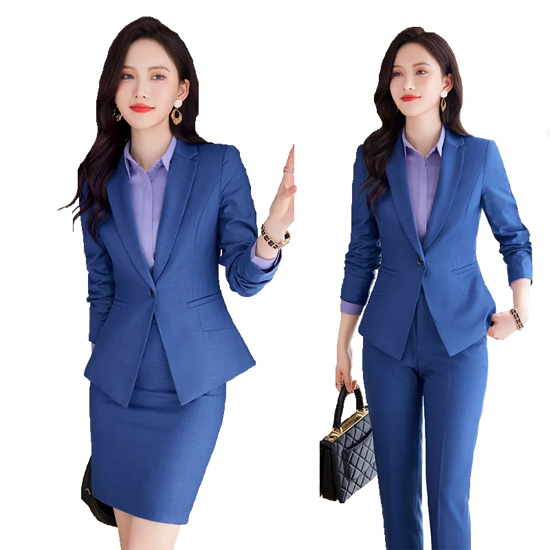 

Formal Uniform Styles Pantsuits Blazers Feminino for Women Autumn Winter Ladies Professional Business Work Wear Outfits Sets