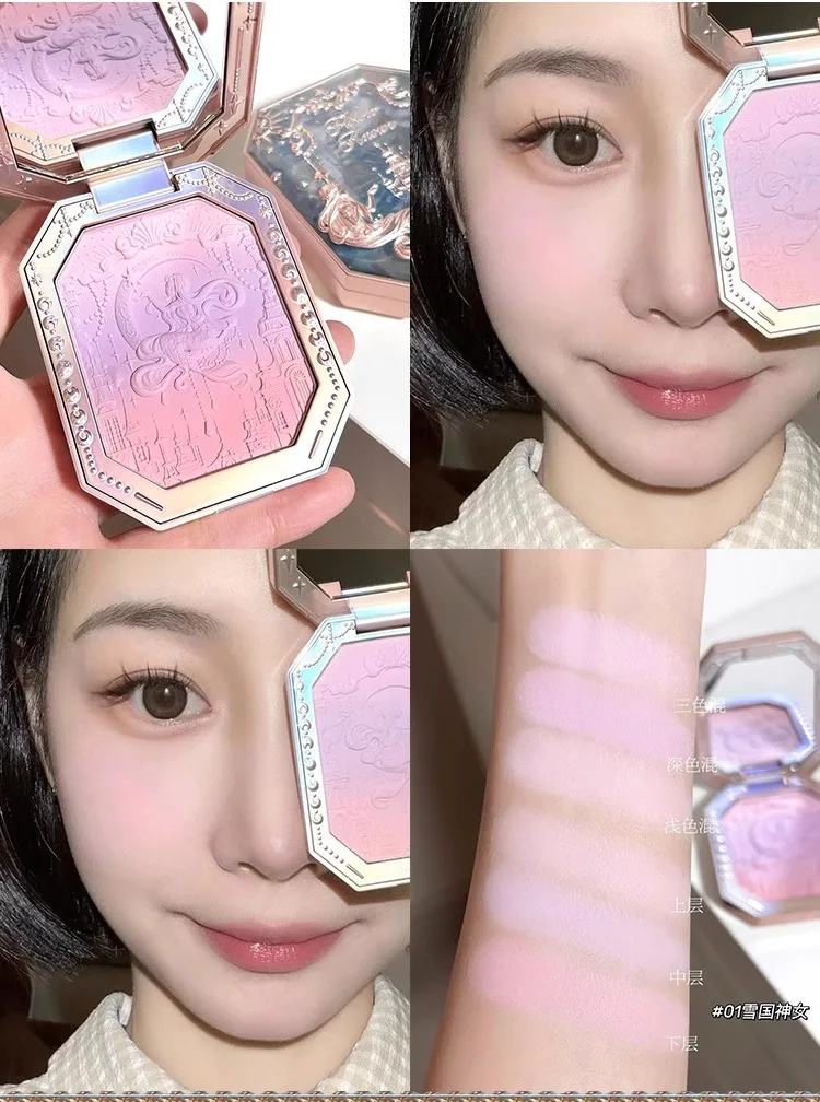 Flower Knows Moonlight Mermaid Series 5Colors Embossing Powder Blusher Matte Waterproof Cheek Beauty Cosmetics Makeup Blush Flower Knows Moonlight Mermaid Series 5Colors Embossing Powder Blusher Matte Waterproof Cheek Beauty Cosmetics Makeup Blush