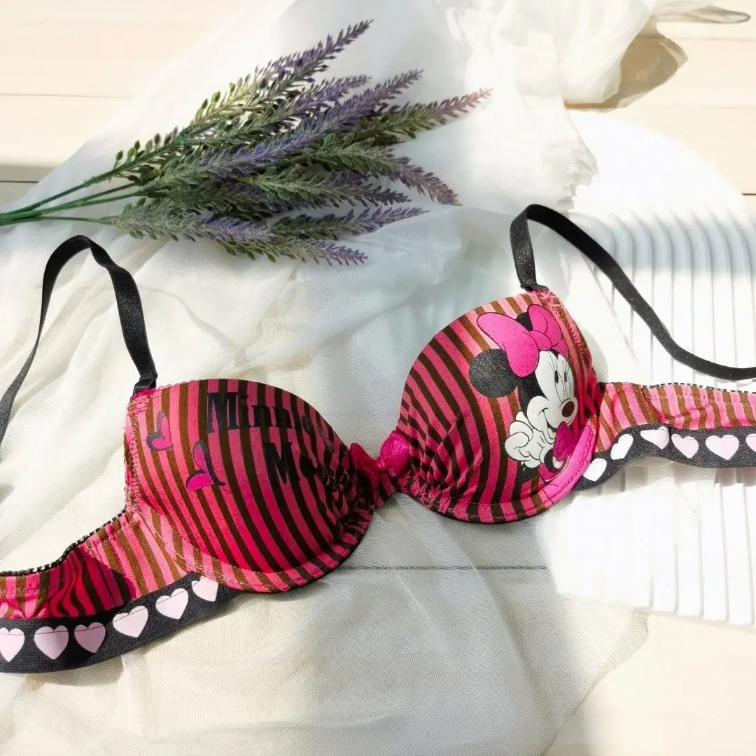 Cartoon Mickey Ladies Bra Cute Cartoon Lycra Cotton Print Sexy Bra Under Thick Push-up Small Breast Lingerie for Women
Cartoon Mickey Ladies Bra Cute Cartoon Lycra Cotton Print Sexy Bra Under Thick Push-up Small Breast Lingerie for Women