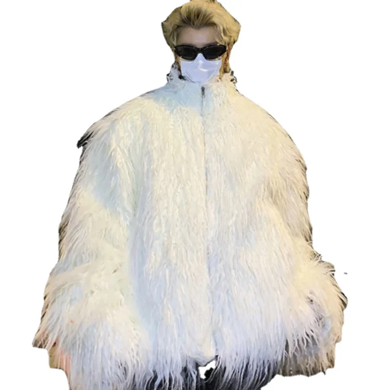 New Men's Black White Color Long Faux Fur Loose Warm Coat Fashion Street Winter Outwear Size M-2XL
New Men's Black White Color Long Faux Fur Loose Warm Coat Fashion Street Winter Outwear Size M-2XL