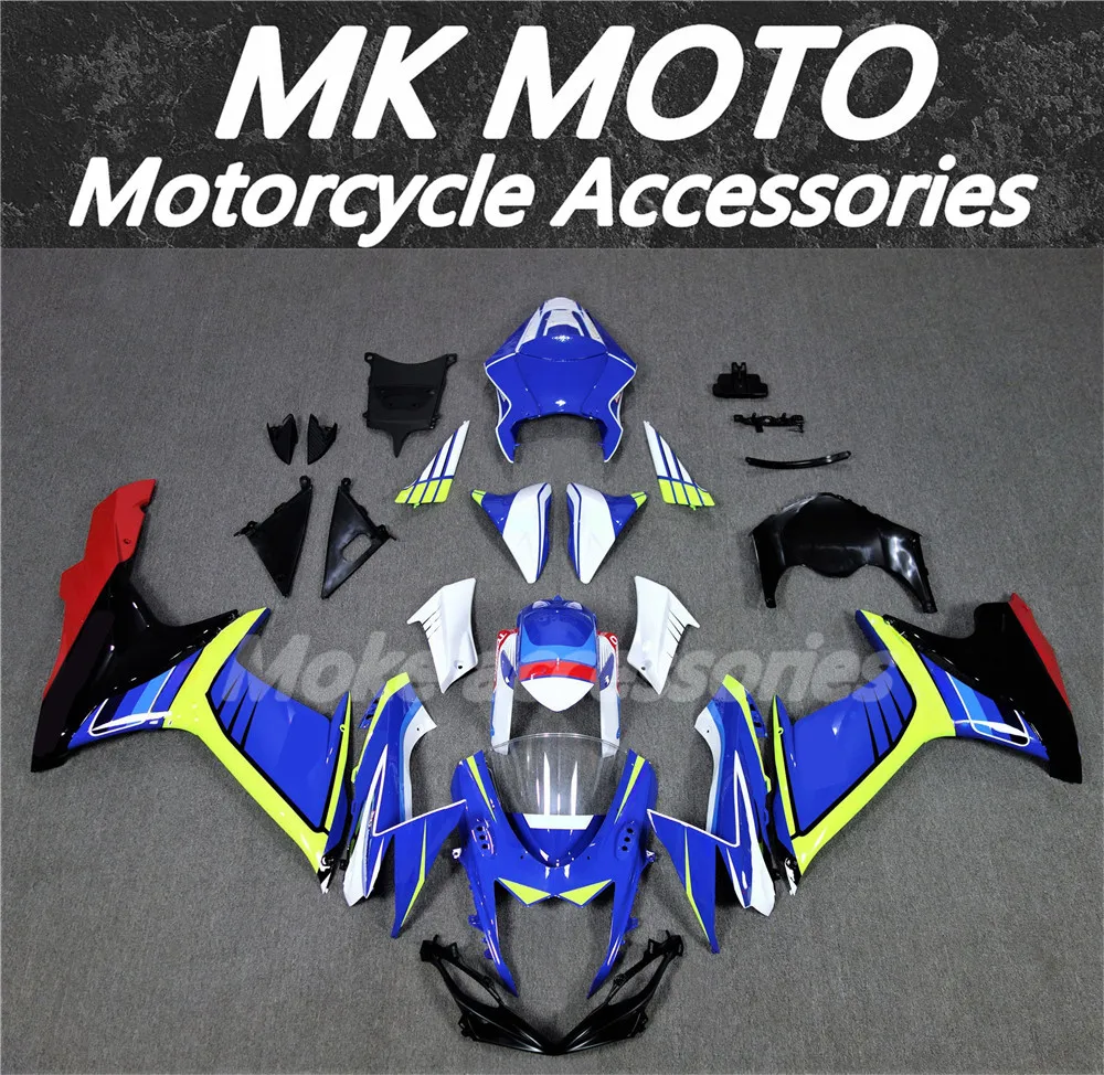 

Motorcycle Fairings Kit Fit For Gsxr600/750 2011 2012 2013 2014 2015 2016 2017 2018 L1 Bodywork Set Neon White Blue