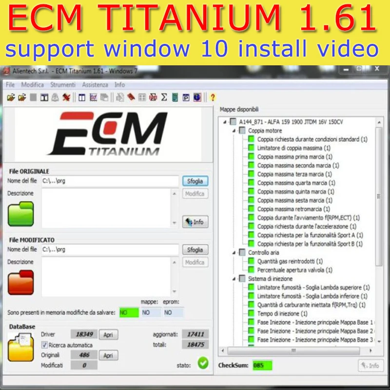 

Hot sell For KTAG and KESS V2 ECM TITANIUM 1.61 With 18259+ Driver ECM 26000 Drivers