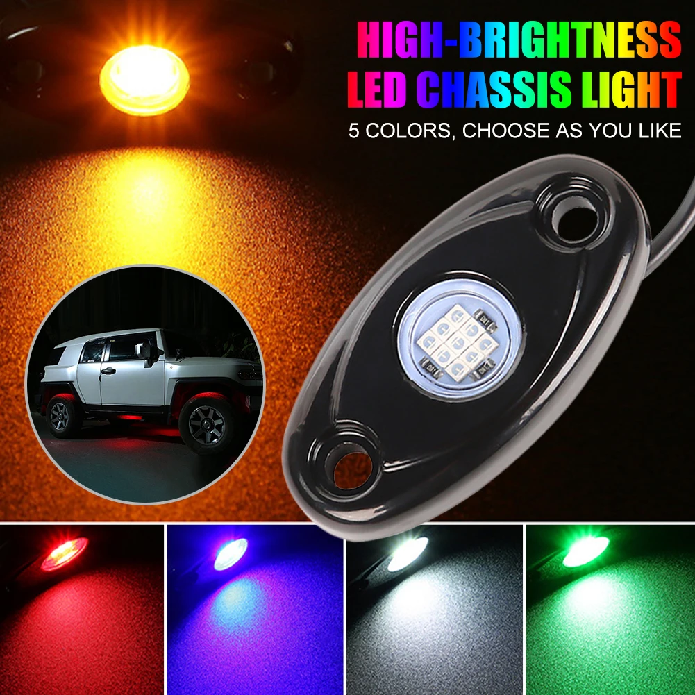2pcs Car LED Rock Lights 9W 10-14V Chassis Lights Aluminum Alloy Shell IP67 Waterproof Underglow Lights for Off-road Trucks SUV
2pcs Car LED Rock Lights 9W 10-14V Chassis Lights Aluminum Alloy Shell IP67 Waterproof Underglow Lights for Off-road Trucks SUV