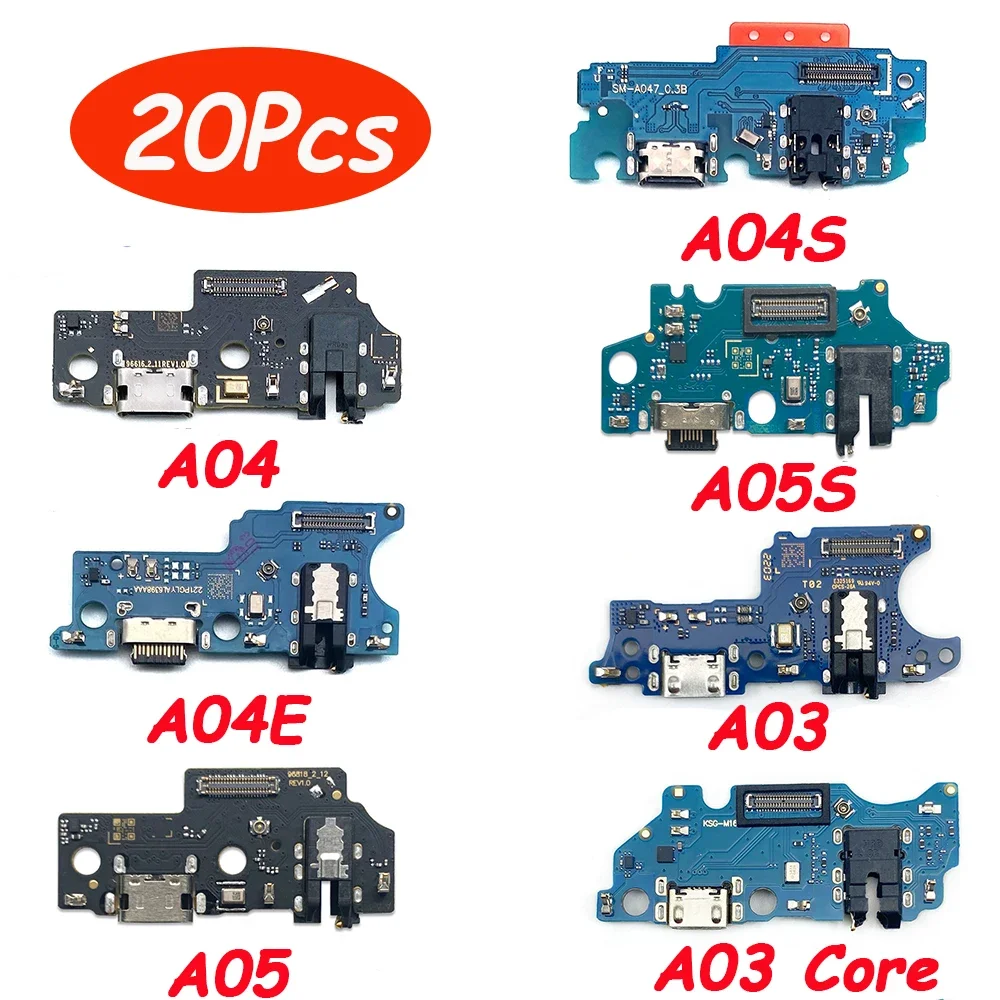 

20Pcs Tested For Samsung A02 A03 A035F A04 A05s A025F A03S A04S Bottom Dock USB Date Quick Charger Board Charging Flex Cable