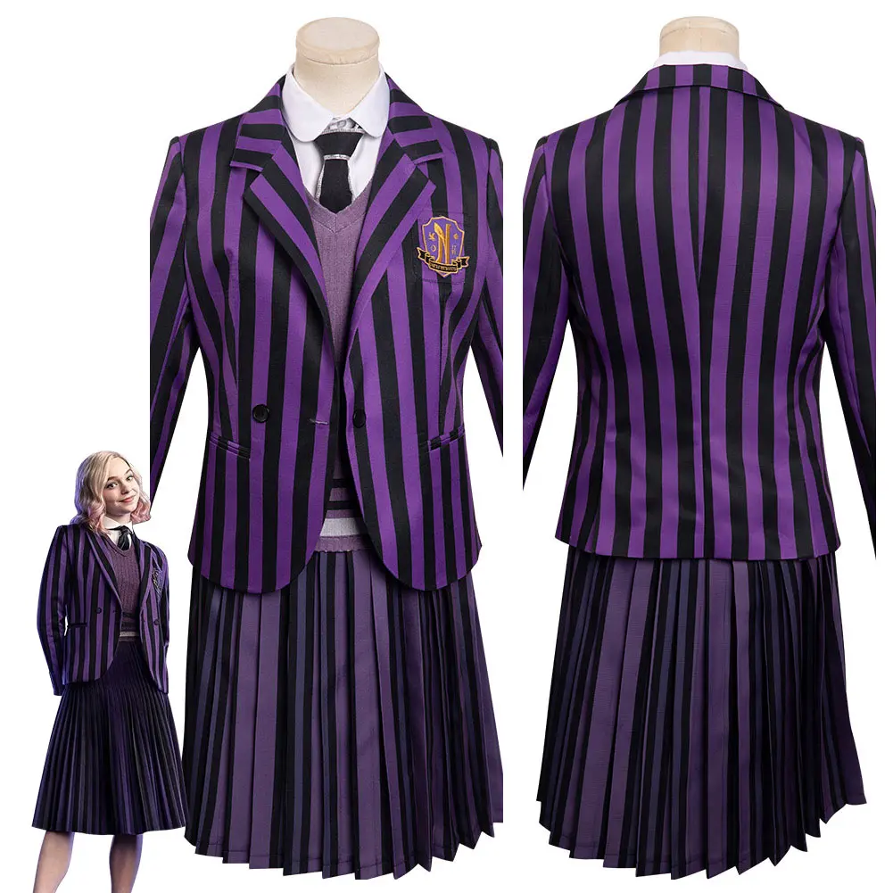 Adult Kids Wednesday Enid Sinclair Cosplay Costume School Uniform Outfit Halloween Carnival Suit For Women Girls Dress Disguises
Adult Kids Wednesday Enid Sinclair Cosplay Costume School Uniform Outfit Halloween Carnival Suit For Women Girls Dress Disguises