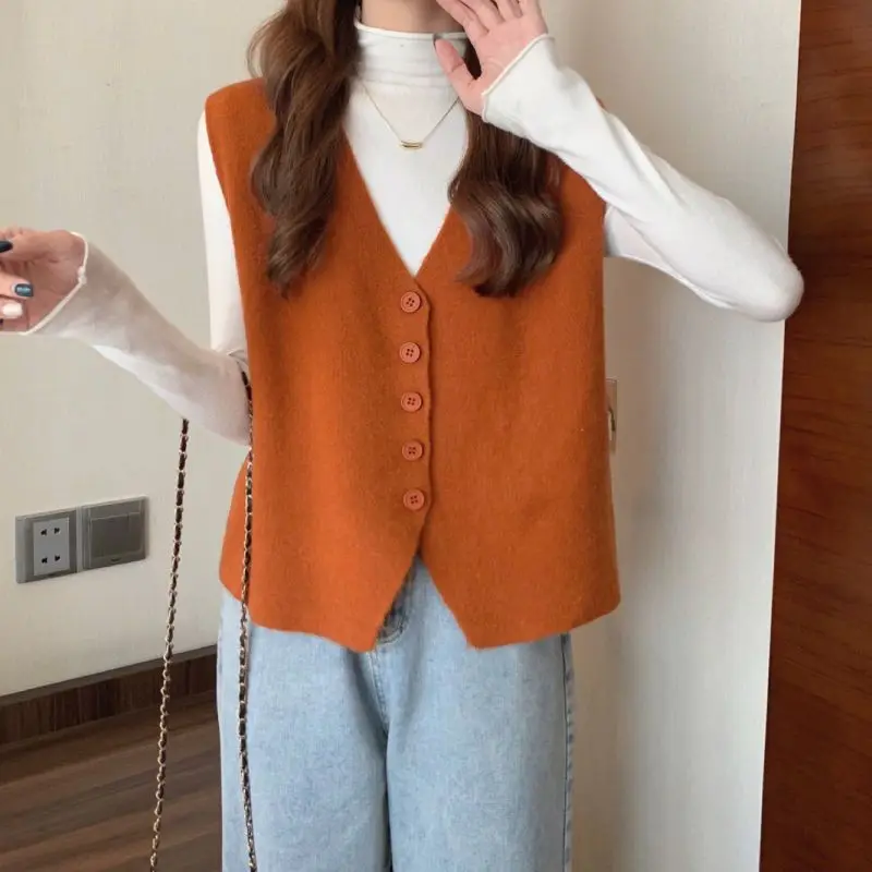 Yasuk Autumn Winter Fashion Solid Casual Pullover Tess Vest Women's Loose Knitted Top Student Sweater Gentle All-Match Cardigan
Yasuk Autumn Winter Fashion Solid Casual Pullover Tess Vest Women's Loose Knitted Top Student Sweater Gentle All-Match Cardigan