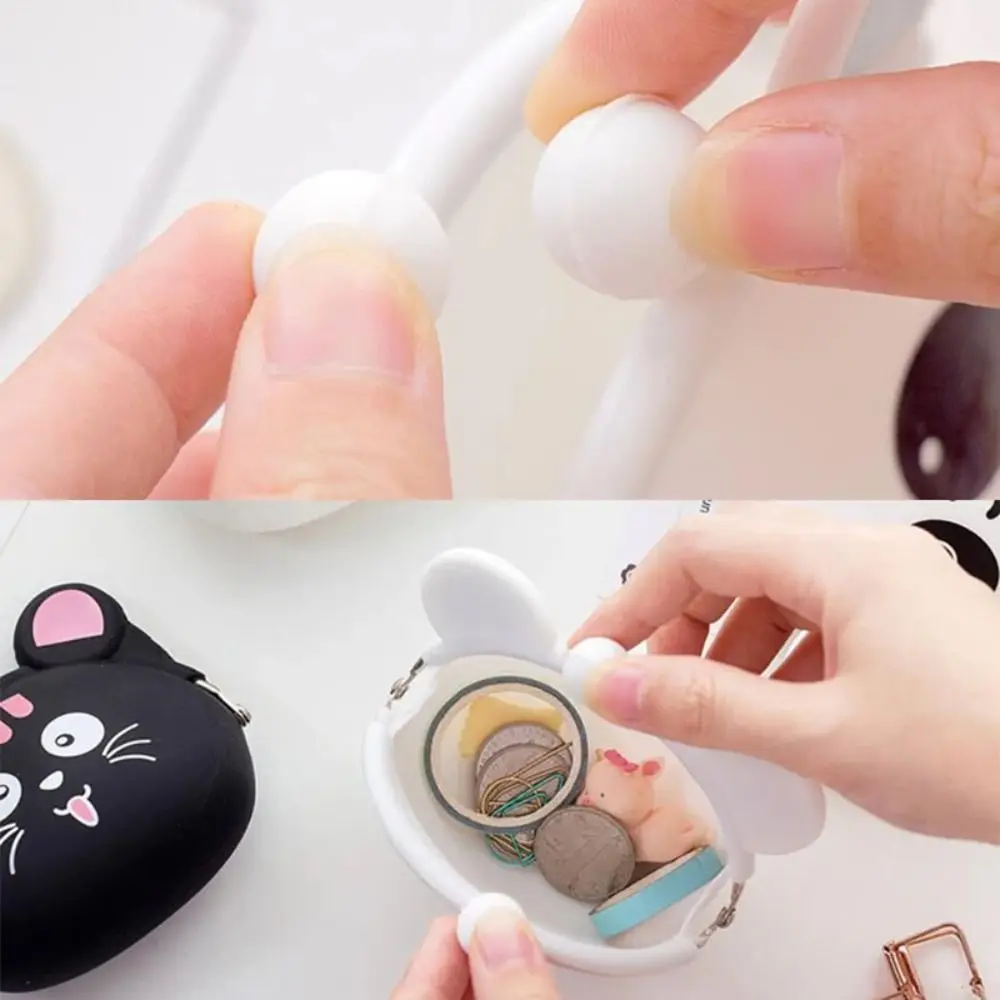 Solid Color Cartoon Silicone Coin Purse Waterproof Mini Data Cable Storage Bag INS Portable Small Animal Wallet Women
Solid Color Cartoon Silicone Coin Purse Waterproof Mini Data Cable Storage Bag INS Portable Small Animal Wallet Women