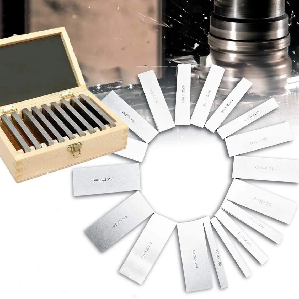 9Pairs 18Pcs High-Precision Parallel Pad Gauge Block CNC Milling Pads Set 100mm Length Parallel Pad For Vice Milling Machine Lat
9Pairs 18Pcs High-Precision Parallel Pad Gauge Block CNC Milling Pads Set 100mm Length Parallel Pad For Vice Milling Machine Lat