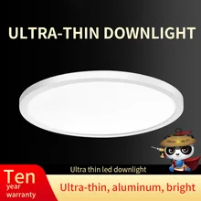 

FLKL LED Downlight Embedded Ultra-Thin Ceiling Spotlight Hole Light Home Circular Corridor Aisle Free Open Hole Downlight