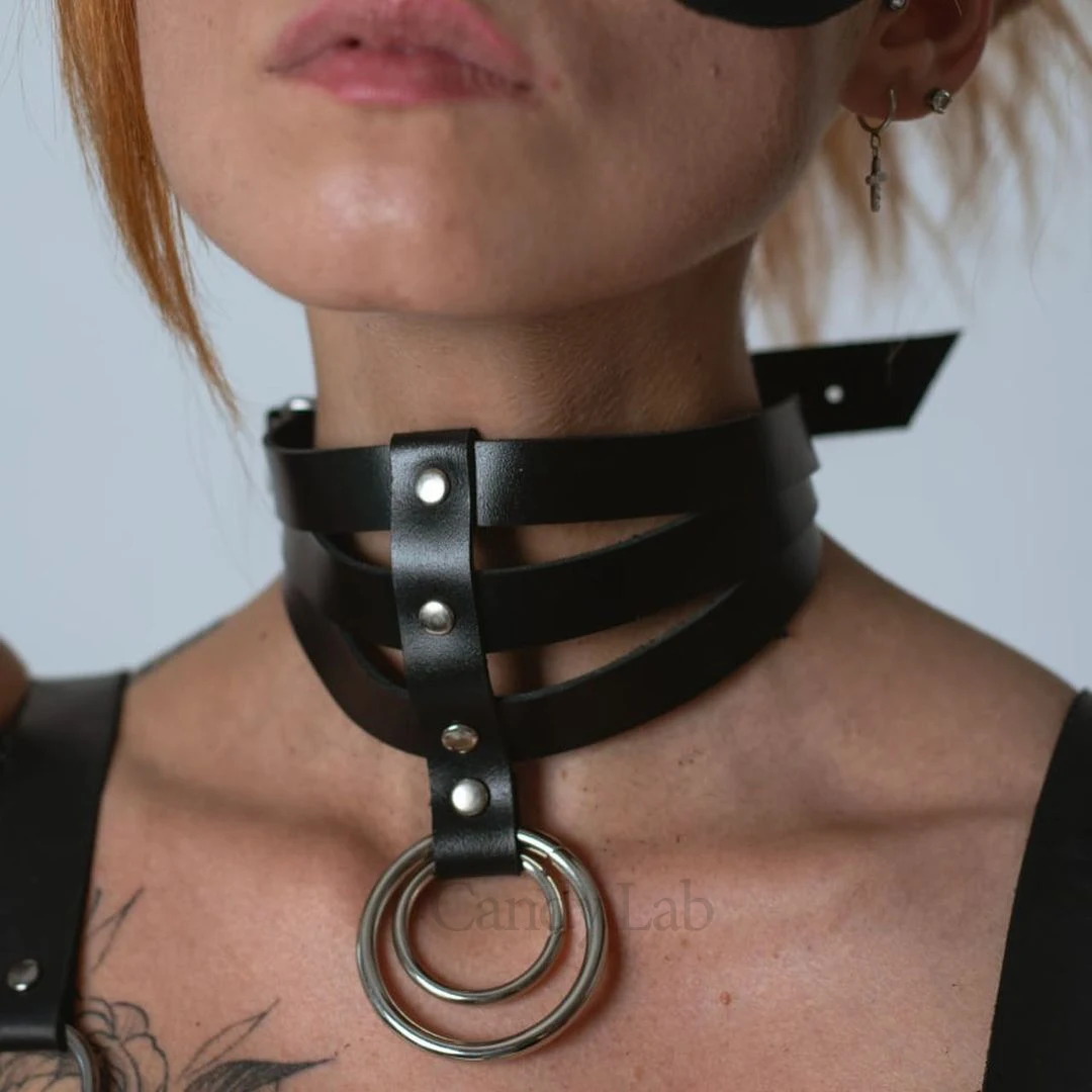 

Sexy Women Leather Rock Gothic Collar Necklaces Jewelry Gothic Leather Rivets Harajuku Punk Choker Necklace for Women Gift