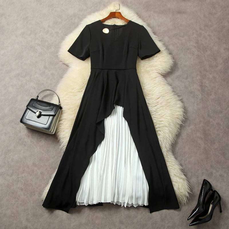 2023 Summer Woman Clothes Elegant Commuter V-Neck Short Sleeves Slimming Fashion Design Contrast Colour A-Line Dress Midi S-XL
2023 Summer Woman Clothes Elegant Commuter V-Neck Short Sleeves Slimming Fashion Design Contrast Colour A-Line Dress Midi S-XL