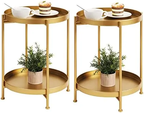 Pack Round End Table Mental Side Table Nightstand/Small Wood Tables Accent Coffee Table with Wooden Tray for Living Room Bedroom
Pack Round End Table Mental Side Table Nightstand/Small Wood Tables Accent Coffee Table with Wooden Tray for Living Room Bedroom