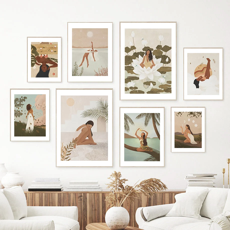 Retro Abstract Woman Lotus Flower Swimming Wall Art Canvas Painting Nordic Poster And Prints Wall Pictures For Living Room Decor
Retro Abstract Woman Lotus Flower Swimming Wall Art Canvas Painting Nordic Poster And Prints Wall Pictures For Living Room Decor