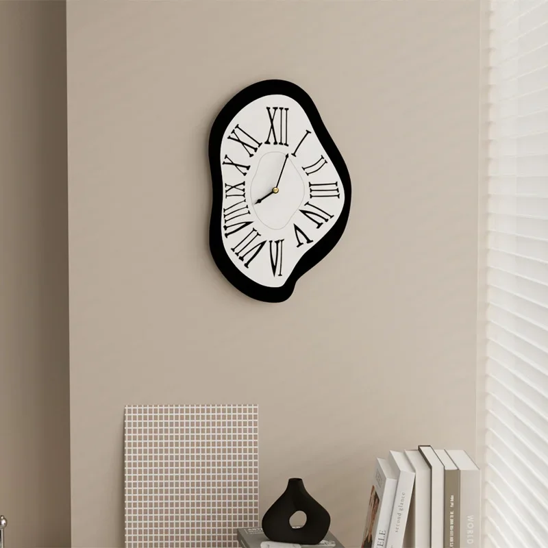 

Distorted Nordic Modern Clocks Surreal Wall Watch Numeral Clock Melting Decor Style Roman Salvador Luxury Interior