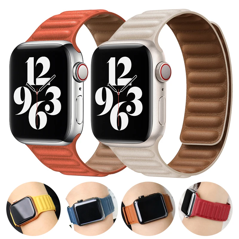 Ремешок кожаный для Apple Watch Band 44 мм 40 мм 45 мм 41 мм, магнитный звеньевой браслет для iWatch Ultra 49 мм, sehire 8 7 6 SE 5 4 3 42 мм
Ремешок кожаный для Apple Watch Band 44 мм 40 мм 45 мм 41 мм, магнитный звеньевой браслет для iWatch Ultra 49 мм, sehire 8 7 6 SE 5 4 3 42 мм