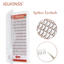 

IGUIONSS spikes eyelash A/M Shape Professional Makeup Individual Lashes Cluster spikes lash wispy premade false eyelashes