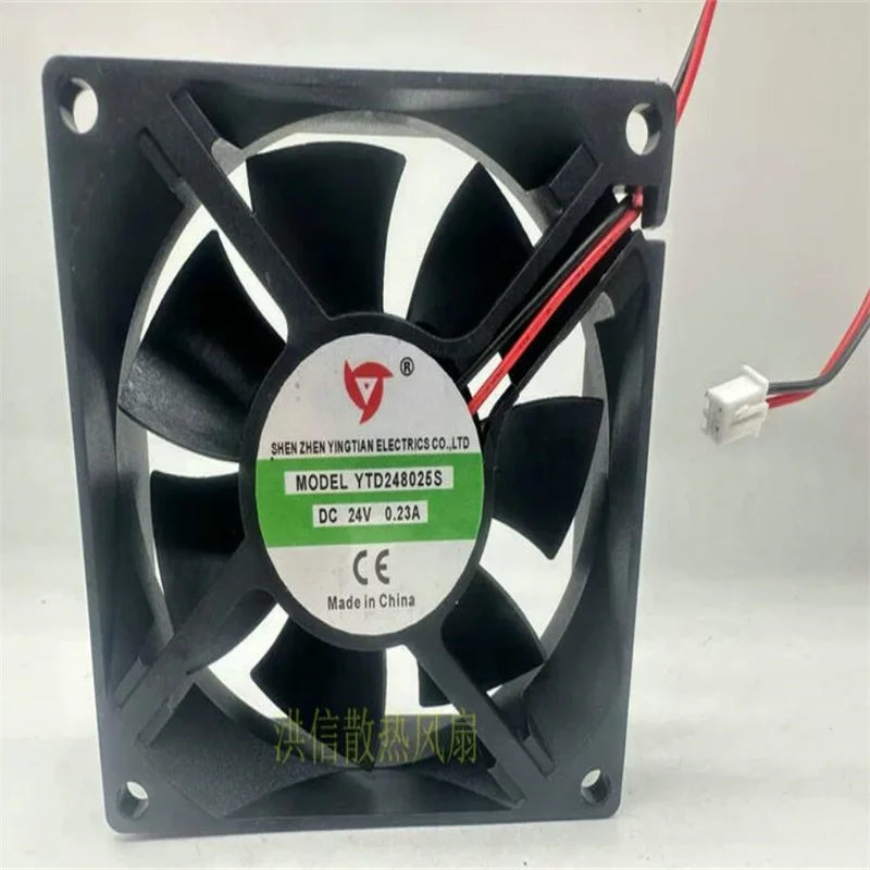

Двухпроводной преобразователь частоты охлаждающий вентилятор YTD248025S DC24V 0.23A 80*25 мм