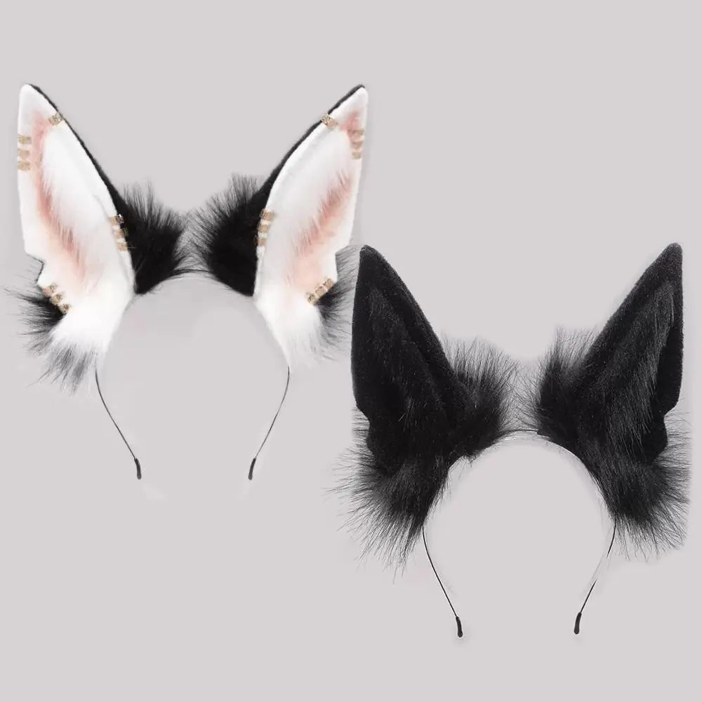 

Women Animal Wolf Ears Headdress Plush Hairband Furry Lolita Headband Anime for Halloween Christmas Cosplay Accessories