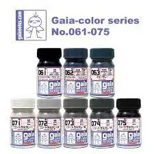 

Gaia Paint Pigment Japanese Model Oily Nitrocellulose Paint 061-075 US Navy Grey Scale Series Colors