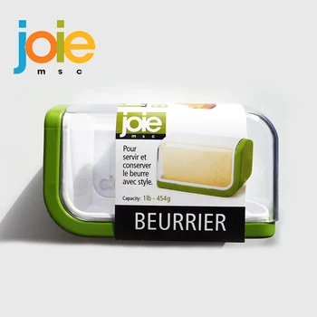 Joie 버터 접시 투명 뚜껑 플라스틱 BPA 프리 주방 보관 용기, 치즈 보관 상자, 주방 용품