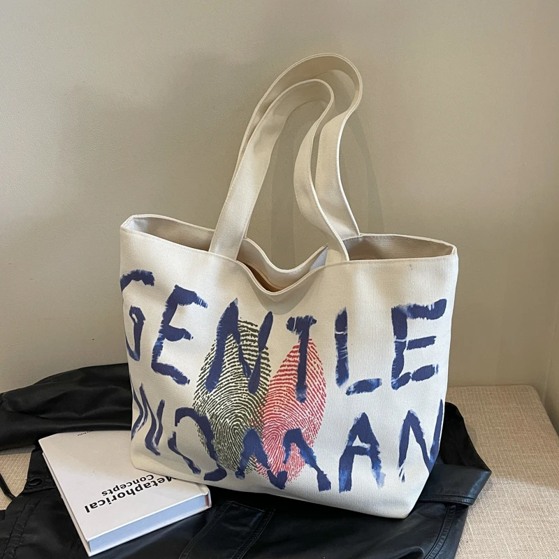 Casual Bag Handbag For Women Canvas Shoulder Bag Environmental Storage Reusable Shopper Bag Female High Capacity Tote Simple Bag
Casual Bag Handbag For Women Canvas Shoulder Bag Environmental Storage Reusable Shopper Bag Female High Capacity Tote Simple Bag