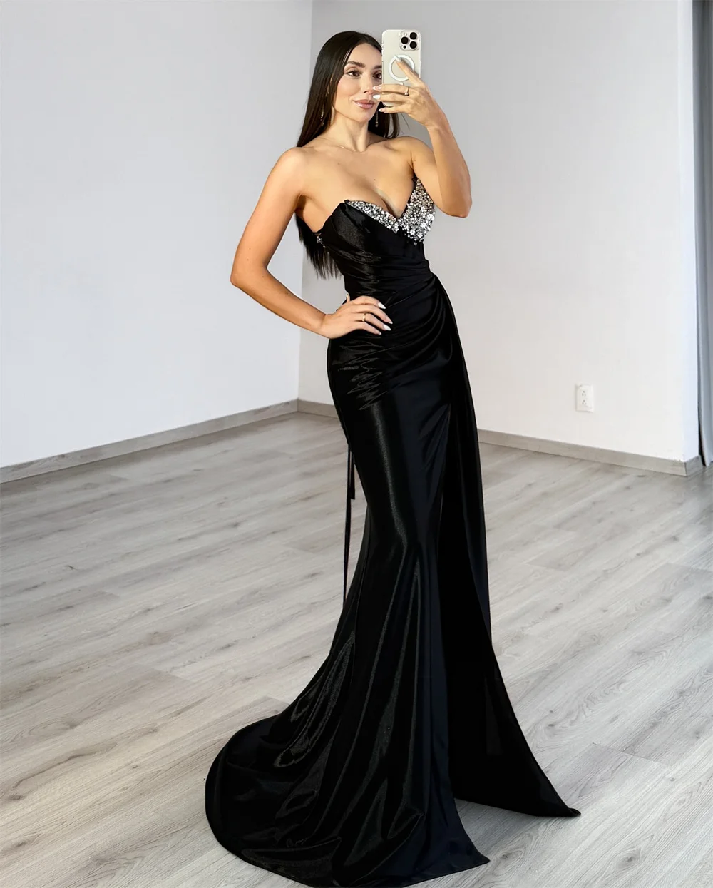 Sansa customized Side High Slit Strapless Mermaid Prom Dresses Sexy Floor-length فساتين سهرة نسائية فخمه Sleeveless Party Dress 8 S4046131ea5f243c89e675ad4a1aaaea3Y
