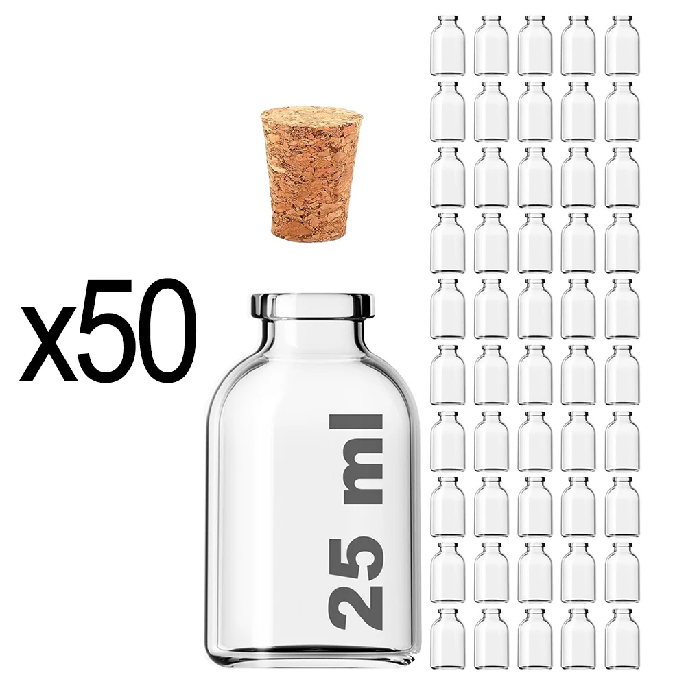 50pcs Mini Glass Bottles With Cork 25Ml Bridal Wedding Gift Tiny Potion DIY Drift Empty Ing Jars Perfume Home Decoration
50pcs Mini Glass Bottles With Cork 25Ml Bridal Wedding Gift Tiny Potion DIY Drift Empty Ing Jars Perfume Home Decoration