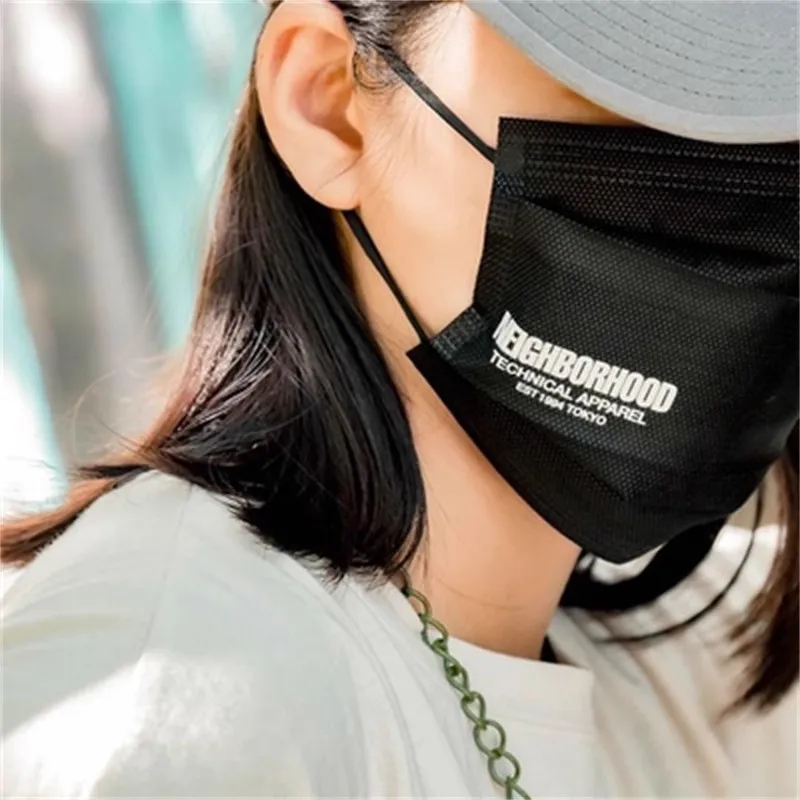 

neighborhood nbhd men and women outdoor trendy brand casual fashion black disposable protective masks