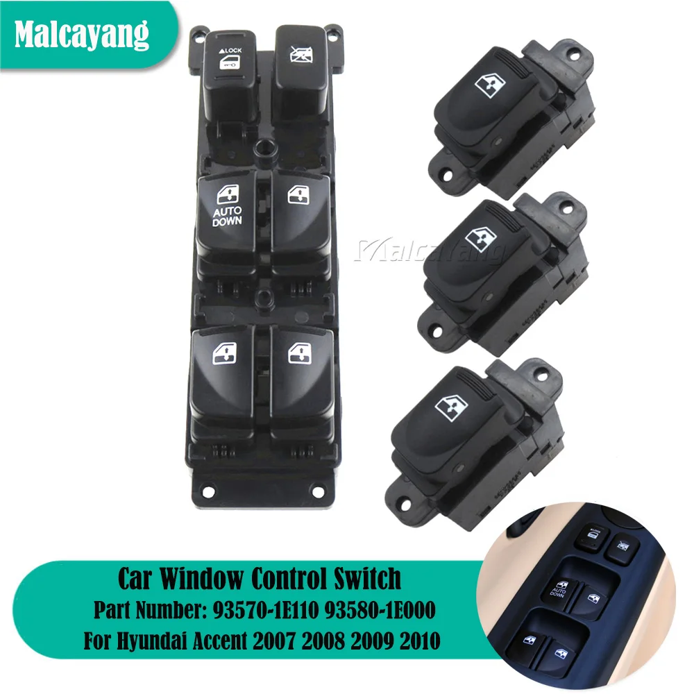 Новая кнопка управления электрическим окном для Hyundai Accent 2007-10 93570-1E110 935701E110 9357070-1e111 93580-1E000
Новая кнопка управления электрическим окном для Hyundai Accent 2007-10 93570-1E110 935701E110 9357070-1e111 93580-1E000