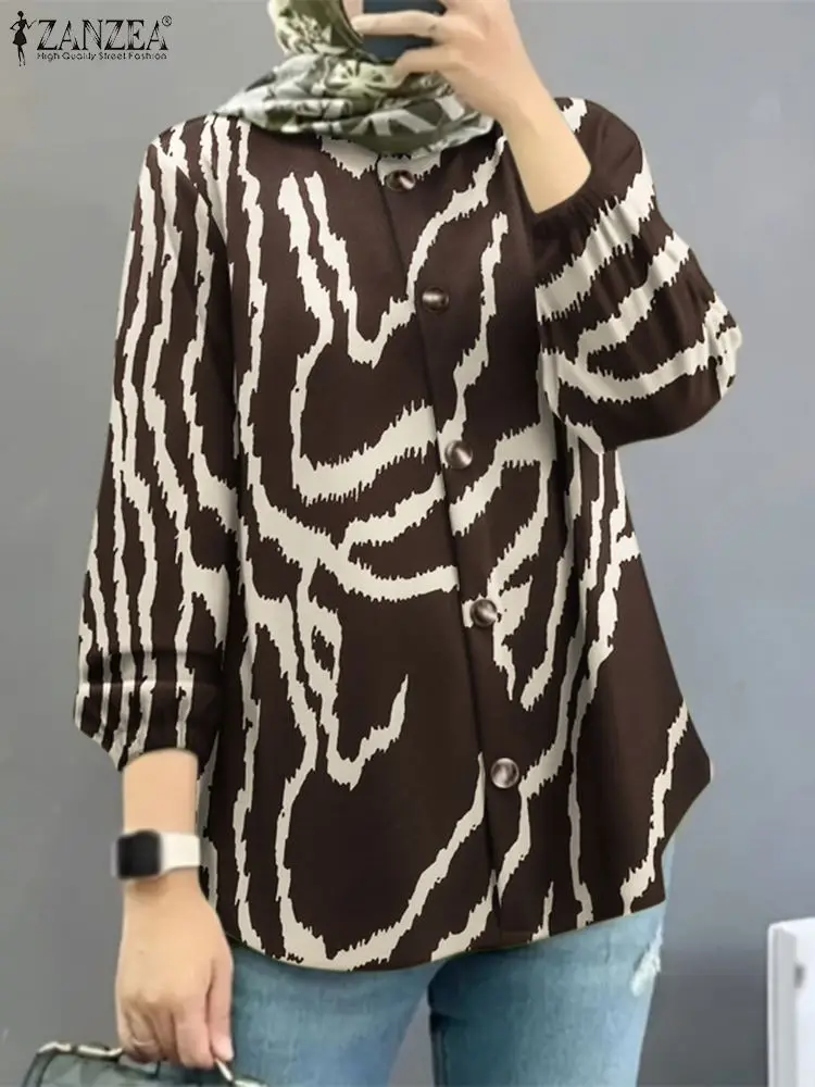 2023 ZANZEA Woman Fashion Party Muslim Blouse O-Neck Printed Tops Elegant Puff Sleeve Loose Blusas Casual Turkey Hijab Chemise
2023 ZANZEA Woman Fashion Party Muslim Blouse O-Neck Printed Tops Elegant Puff Sleeve Loose Blusas Casual Turkey Hijab Chemise