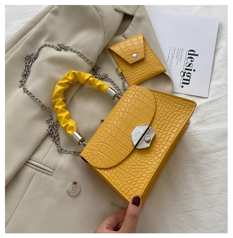 Fashion Crocodile Pattern Women Bags small PU Leather Shoulder Bags for Women Chain Designer Luxury Handbag Female Travel Tote
Fashion Crocodile Pattern Women Bags small PU Leather Shoulder Bags for Women Chain Designer Luxury Handbag Female Travel Tote