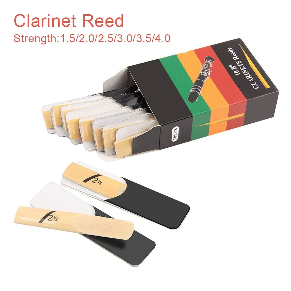10Pcs Bb Clarinet Reeds Traditional Bamboo Reed Strength 1.5/2.0/2.5/3.0/3.5/4.0 hot sale Woodwind Instrument Clarinet Parts
10Pcs Bb Clarinet Reeds Traditional Bamboo Reed Strength 1.5/2.0/2.5/3.0/3.5/4.0 hot sale Woodwind Instrument Clarinet Parts