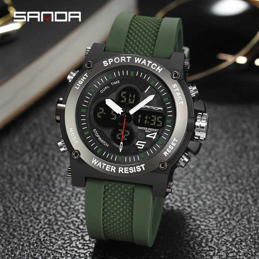 

Sanda 3107 New Fashion Trend Versatile Sports Outdoor Multi functional Waterproof Electronic Watch
