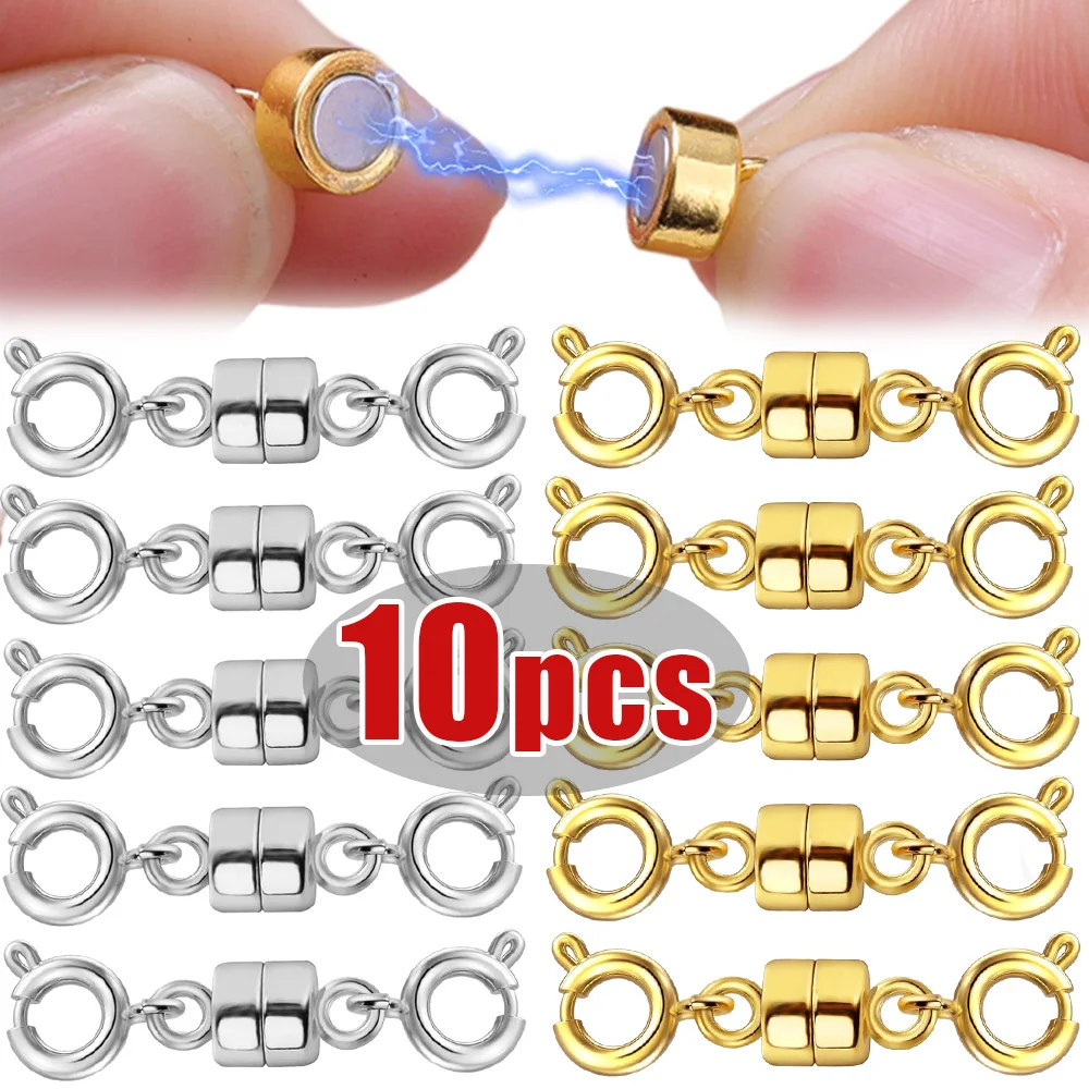 

DIY Magnetic Clasps for Bracelet Necklace End Connector Buckle Chain Extend Magnet Link Clasp Fastener Jewelry Making Accessory