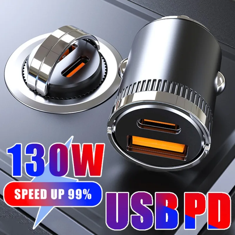 130W Car Phone Charger PD 30W Dual Ports USB Type C Fast Charing Car Phone Adapter For iPhone Huawei Samsung Xiaomi
130W Car Phone Charger PD 30W Dual Ports USB Type C Fast Charing Car Phone Adapter For iPhone Huawei Samsung Xiaomi