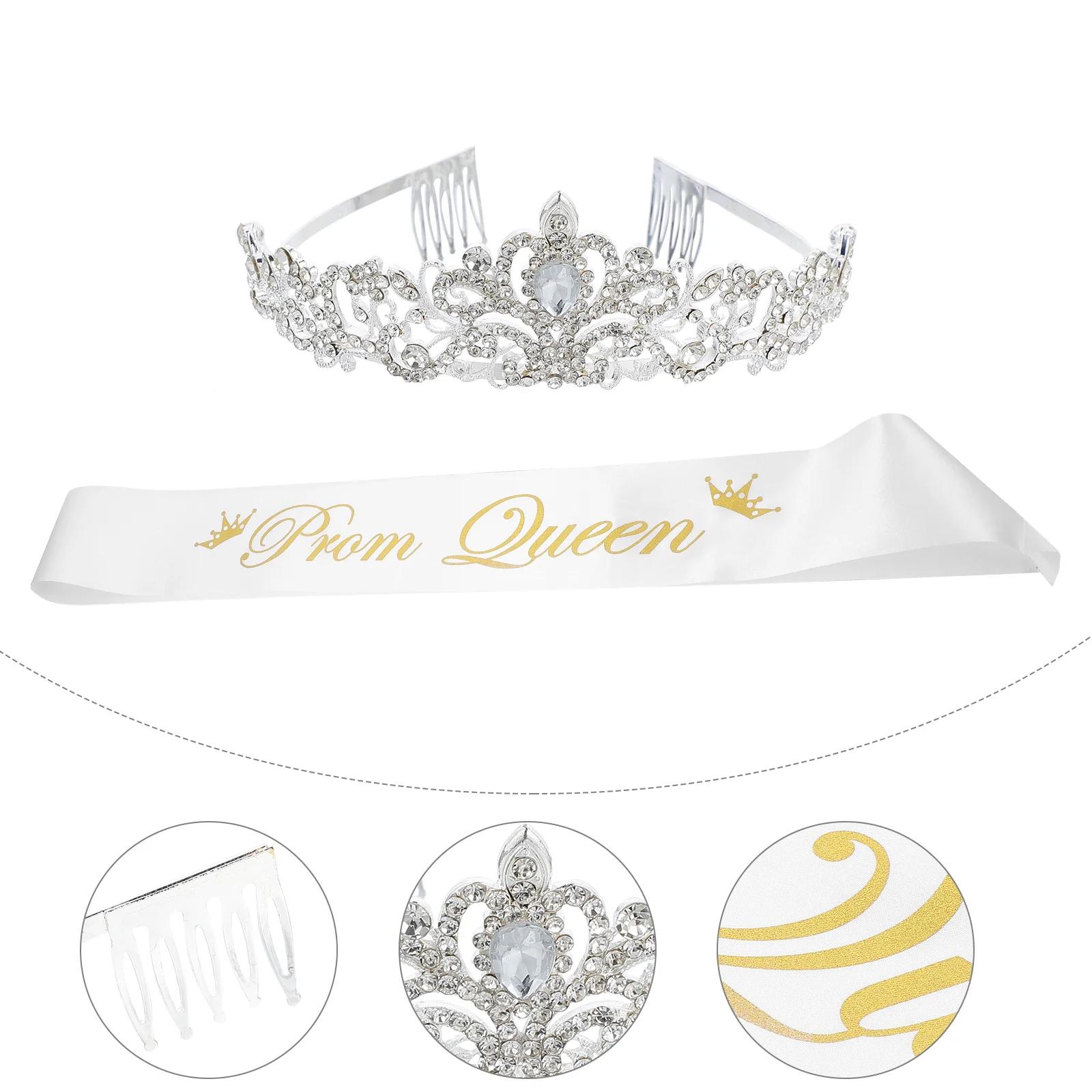 

Набор для выпускного вечера с королевским поясом и короной, костюм для выпускного вечера, свадебные украшения для свадебной вечеринки, свадебный головной убор для невесты, повязка на голову