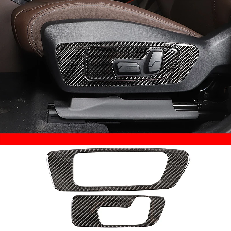 

For BMW X1 U11 2023-2024 Car Driver's Seat Adjustment Switch Decorative Frame Sticker Soft Carbon Fiber Interior Accessories LHD