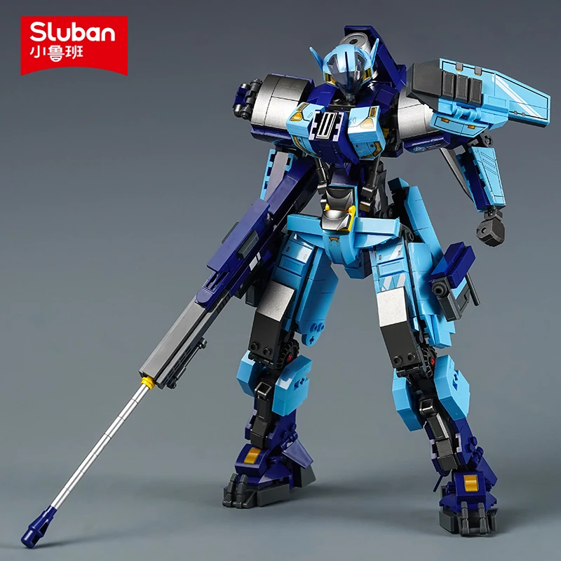 Sluban 752PCS Snow Phantom Mechanical Armor Series Robot Mechs Building Blocks Alpha Mobile Urban Bricks Movie Model Kid Boy Toy Sluban 752PCS Snow Phantom Mechanical Armor Series Robot Mechs Building Blocks Alpha Mobile Urban Bricks Movie Model Kid Boy Toy