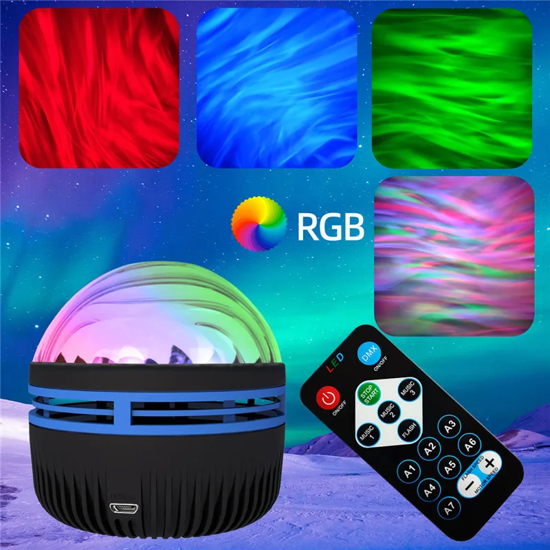 

Disco Party Lights Rgb Colorful Aurora Rotating Small Magic Ball Stage Lamp for KTV Hotel Bedroom Backlight Projection Lighting