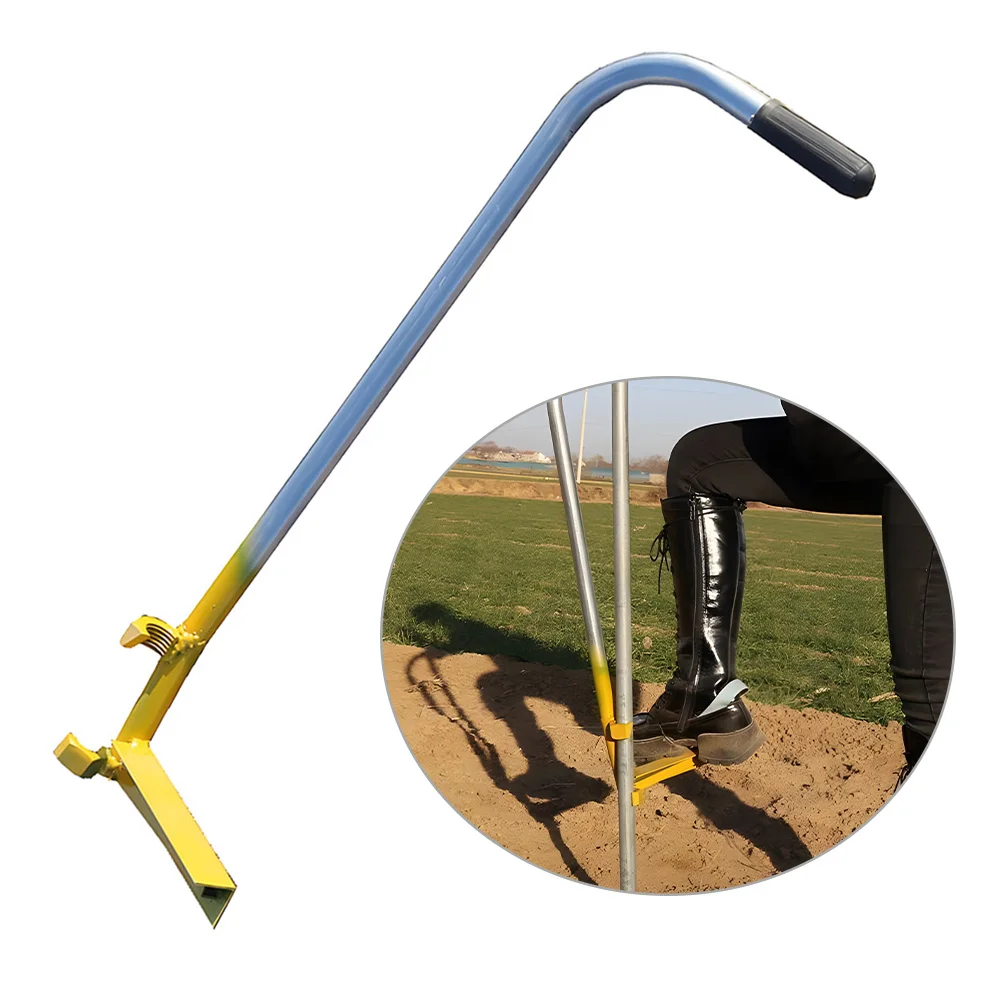 

1/2" 3/4" 1" Steel Pipe Inserting And Extracting Tool Greenhouse Pipe Wrench With Foot Pedal For Inserting Pipe Into The Ground
