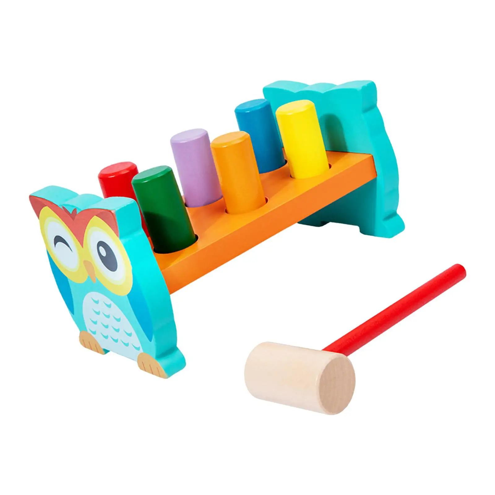 

Hammer Toys Colorful Wooden Pound A Peg Toys for Great Gift Kids, Toddlers